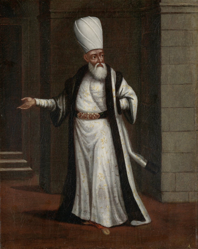 Detail of The Janissary Aga, Commander-in-Chief of the Janissaries by Workshop of Jean Baptiste Vanmour