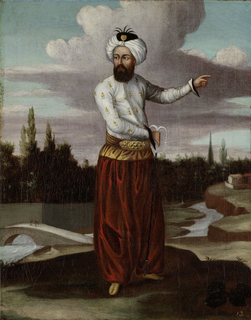 Detail of A Chaous, a Courier to the Sultan by Workshop of Jean Baptiste Vanmour