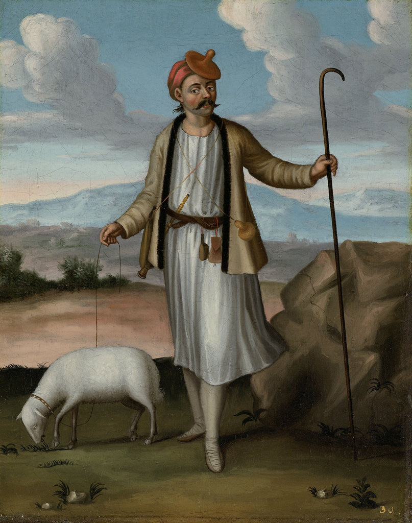 Detail of Albanian Herdsman by Workshop of Jean Baptiste Vanmour