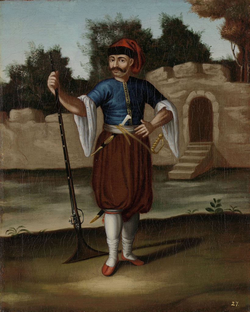 Detail of Albanian Soldier by Workshop of Jean Baptiste Vanmour