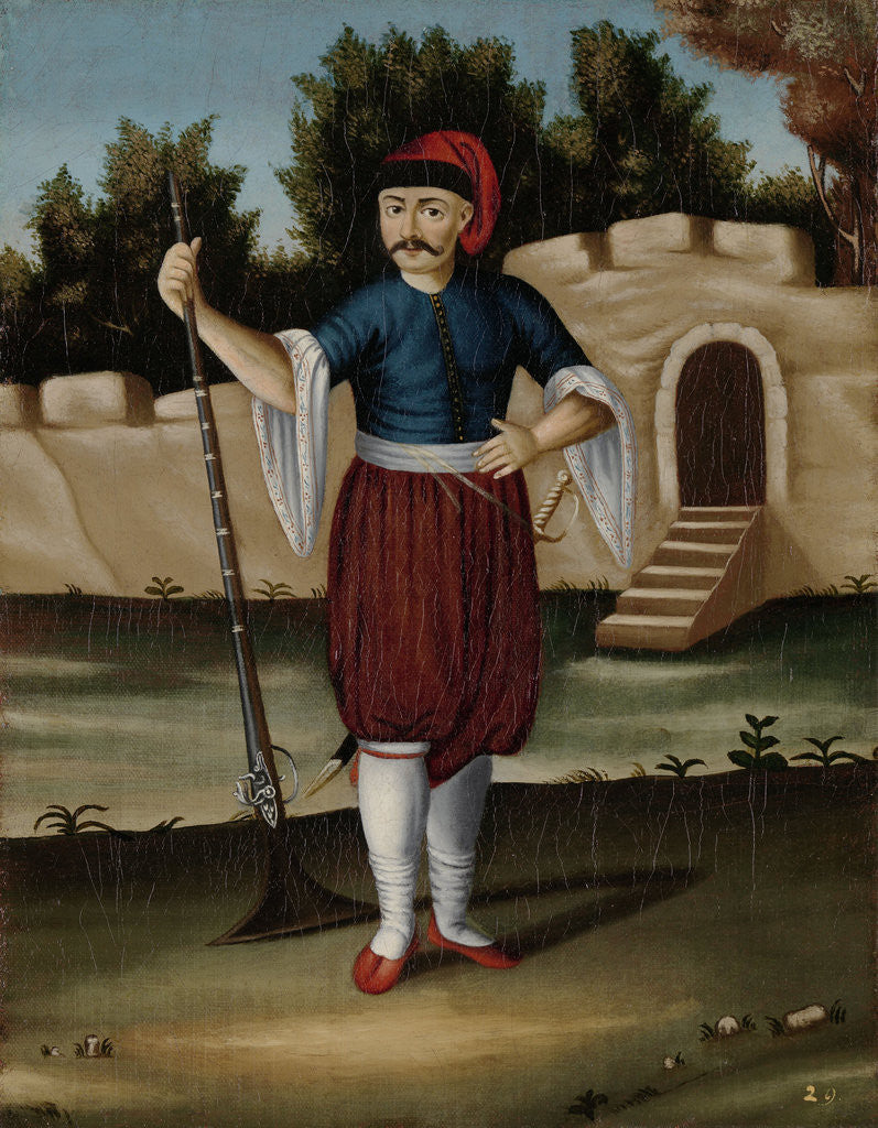 Detail of Man from the Albanian Coast Albania by Workshop of Jean Baptiste Vanmour