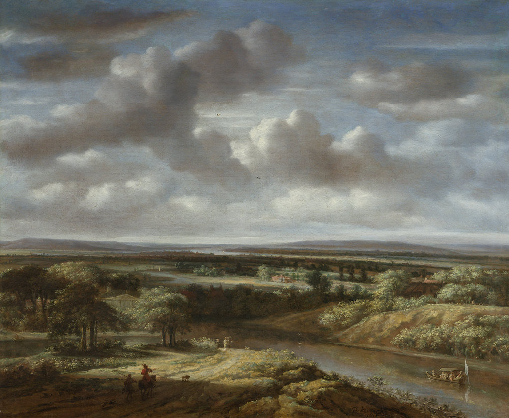 Detail of River Landscape by Philips Koninck