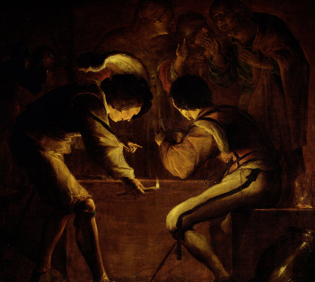 Detail of Denial of Saint Peter by Leonaert Bramer