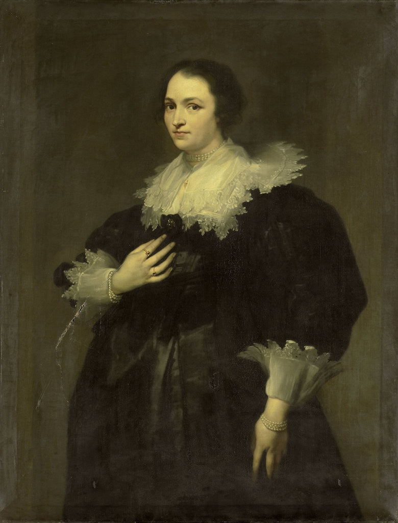 Detail of Wife of Sebastiaan Leerse by Willem Bartel van der Kooi