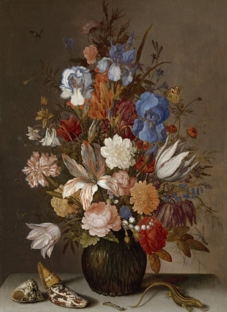 Detail of Still Life with Flowers by Balthasar van der Ast