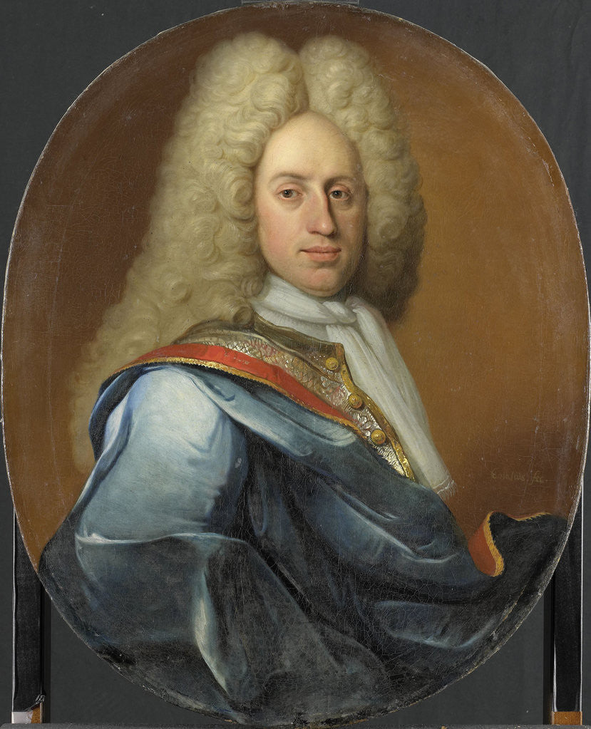 Detail of Portrait of Hieronymus Josephus Boudaen, Lord of St Laurens and Popkensburg by Johan George Collasius