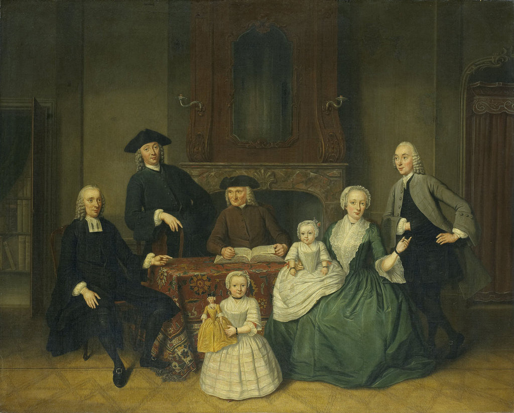 Detail of Portrait of the Brak Family, Amsterdam Mennonites by Tibout Regters