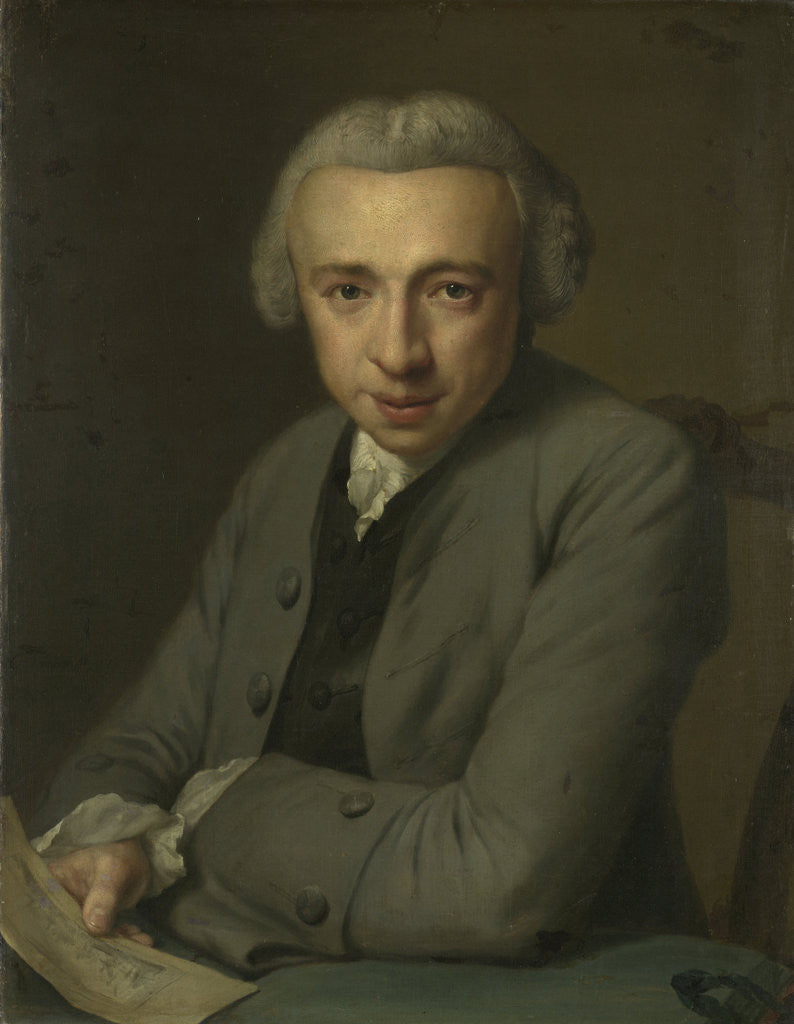 Detail of Portrait of Louis Métayer Phz., Goldsmith and Art Collector by George van der Mijn