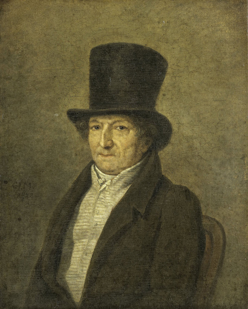 Detail of Portrait of Jean Bernard, Art Collector and Painter in Amsterdam by Gerrit Jan Michaëlis