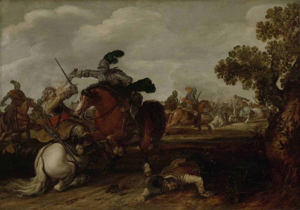 Detail of A Cavalry Charge by Jan Martszen de Jonge