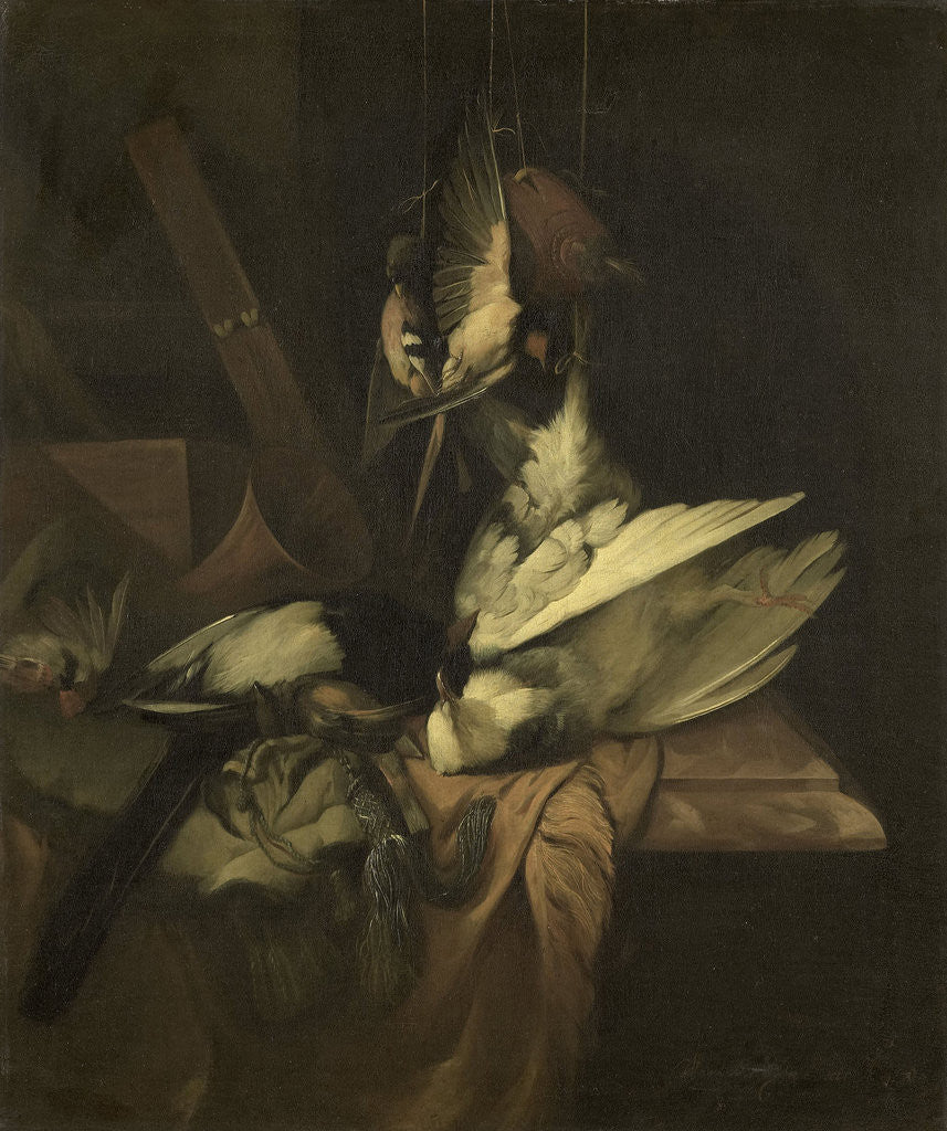 Detail of Still Life with Birds and Hunting Tackle by William Gowe Ferguson