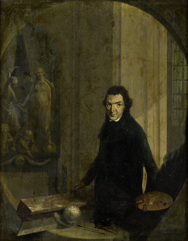 Detail of Self-Portrait by Christoffel Frederik Franck