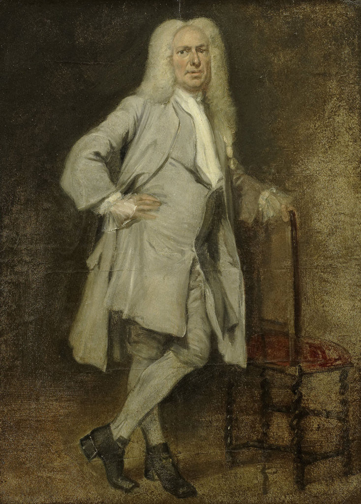Detail of Portrait of Jan Lepeltak, Timber Merchant in Amsterdam, Regent of the Aalmoezeniersweeshuis Orphanage by Cornelis Troost