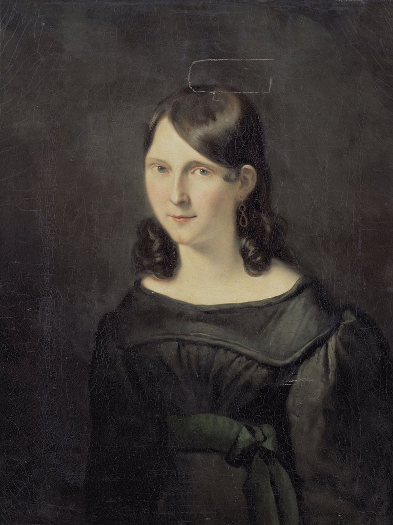 Detail of Portrait of a girl, presumably Miss Sligting by Anonymous
