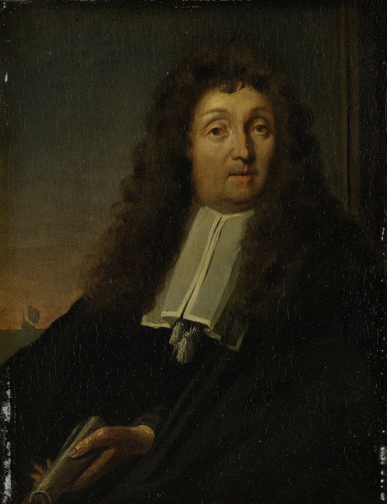 Detail of Self-Portrait by Ludolf Bakhuysen