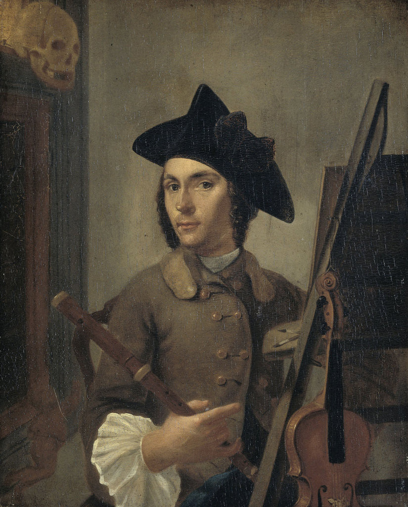 Detail of Self-Portrait by Gerrit Backhuijzen