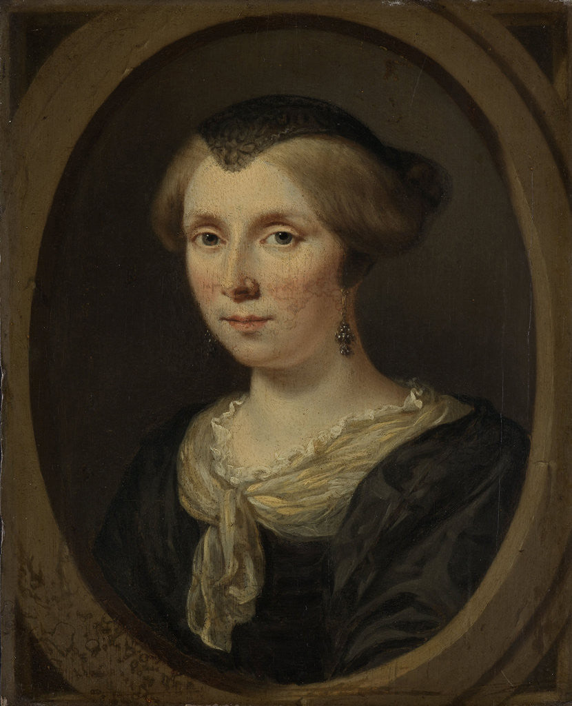 Detail of Portrait of Margaretha Verkolje, Wife of Reinier Couturier by Jan Verkolje I