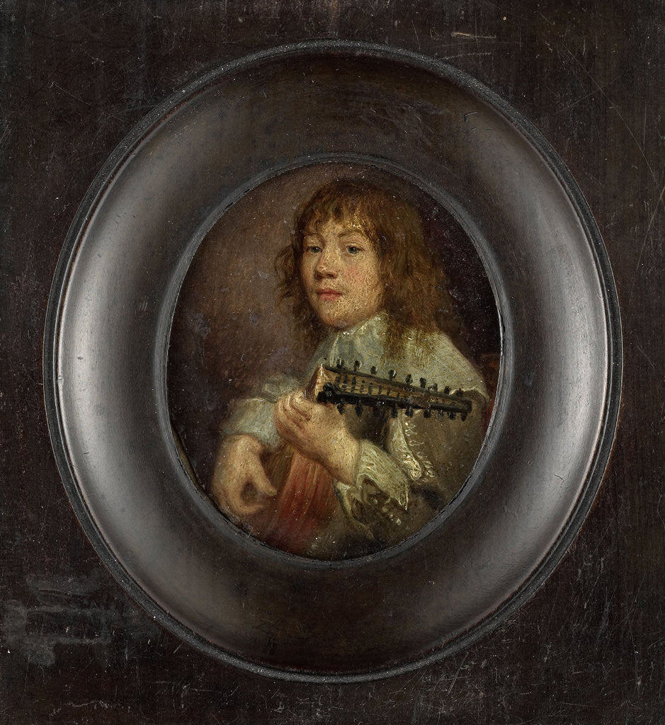 Detail of Portrait of a lute player by Anonymous