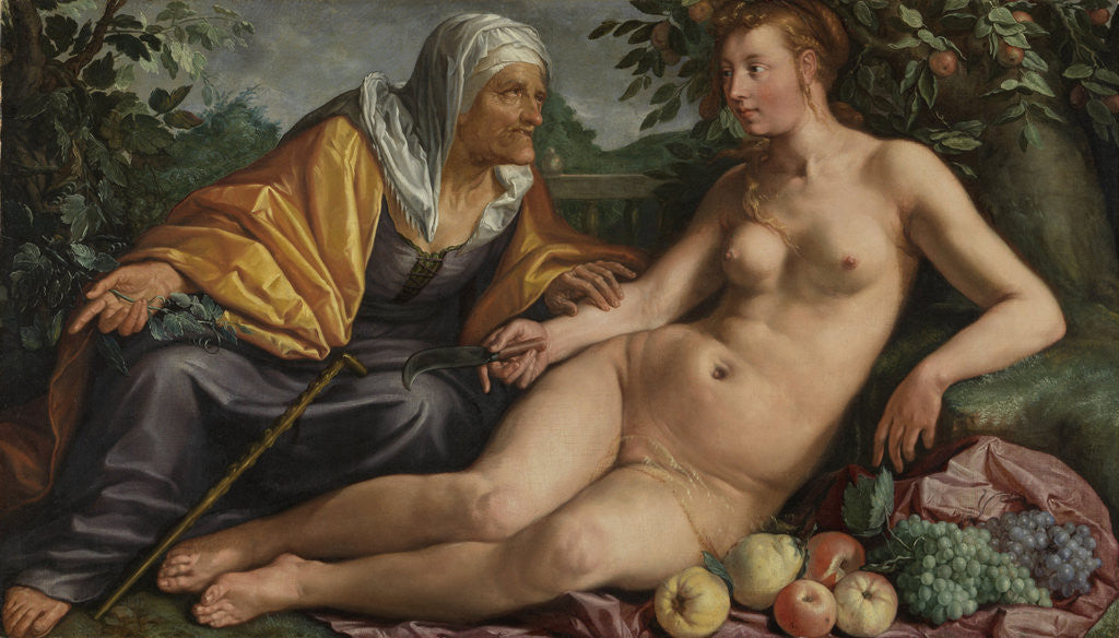 Detail of Vertumnus and Pomona by Hendrick Goltzius