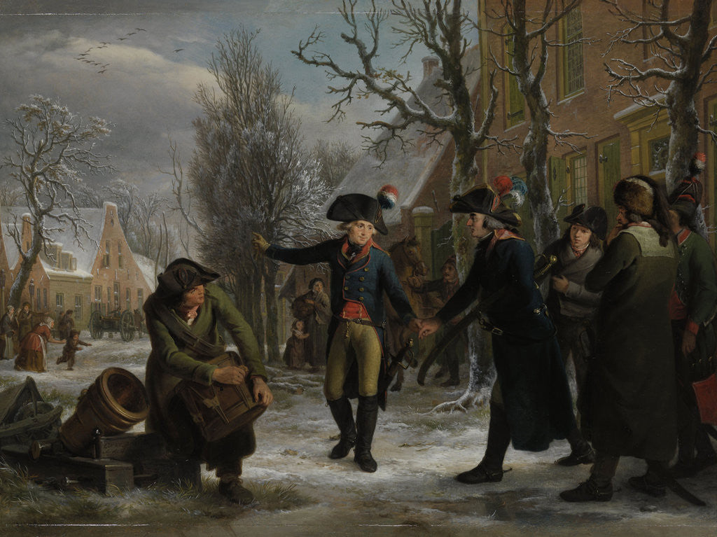Detail of General Daendels Taking Leave of Lieutenant-Colonel Krayenhoff, Adriaan de Lelie by Egbert van Drielst