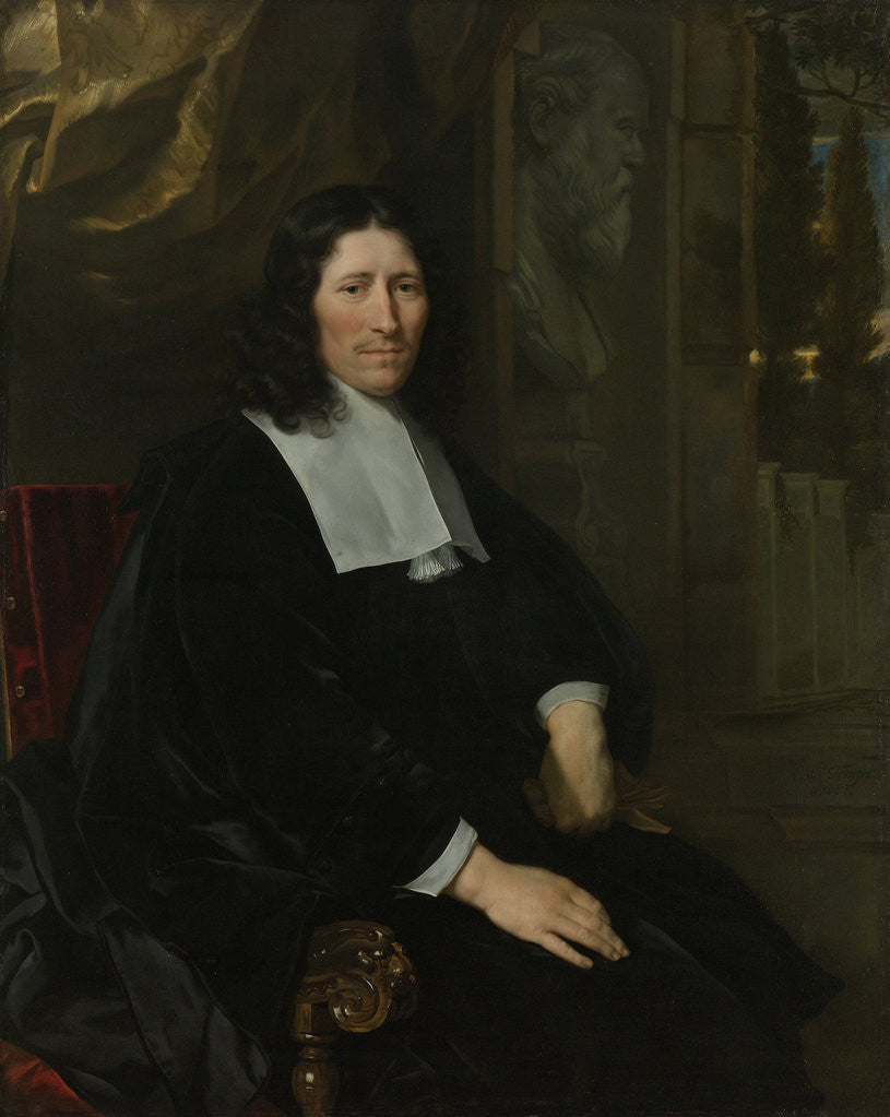Detail of Portrait of Pieter de la Court by Abraham van den Tempel