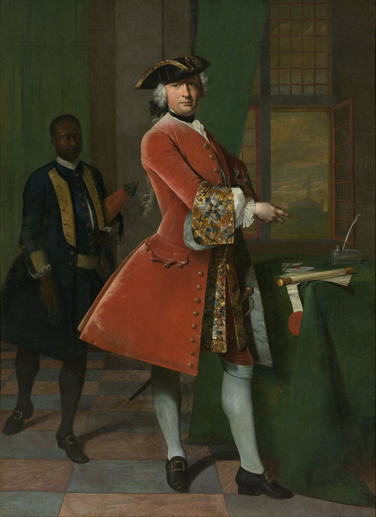 Detail of Portrait of Jan Pranger by Frans van der Mijn