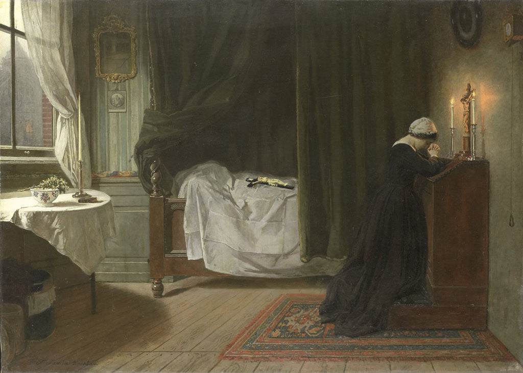 Detail of The prayer for the deceased by Diederik Franciscus Jamin