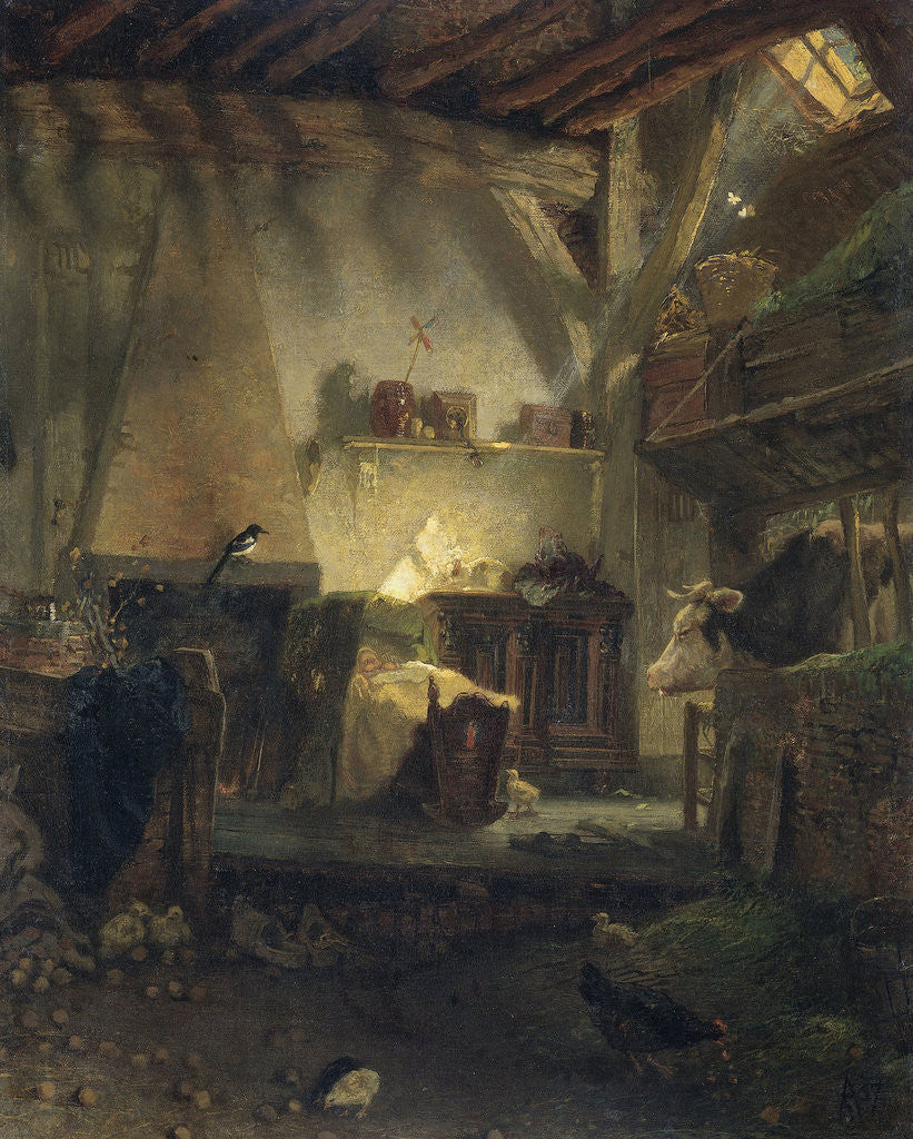 Detail of Well-guarded Child by August Allebé