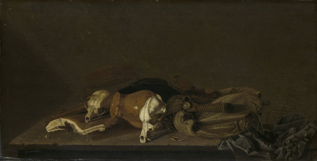 Detail of Still Life with Suckling-Pig Skulls by Anonymous
