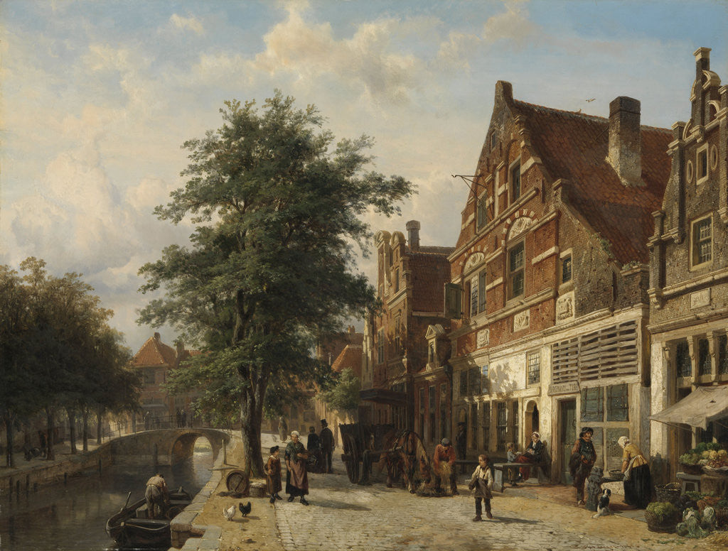 Detail of The Zuiderhavendijk, Enkhuizen, The Netherlands by Cornelis Springer