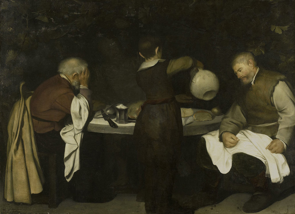 Detail of Supper at Emmaus by Anonymous