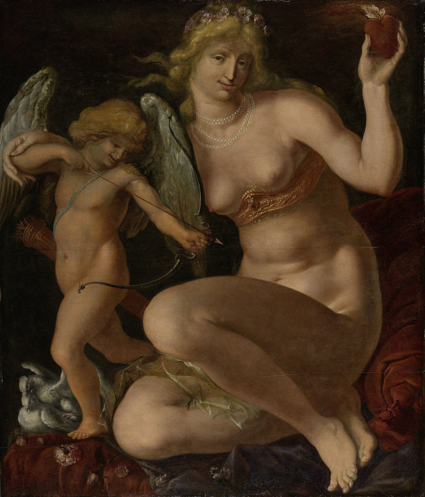 Detail of Venus and Cupid by Jacob de Gheyn II
