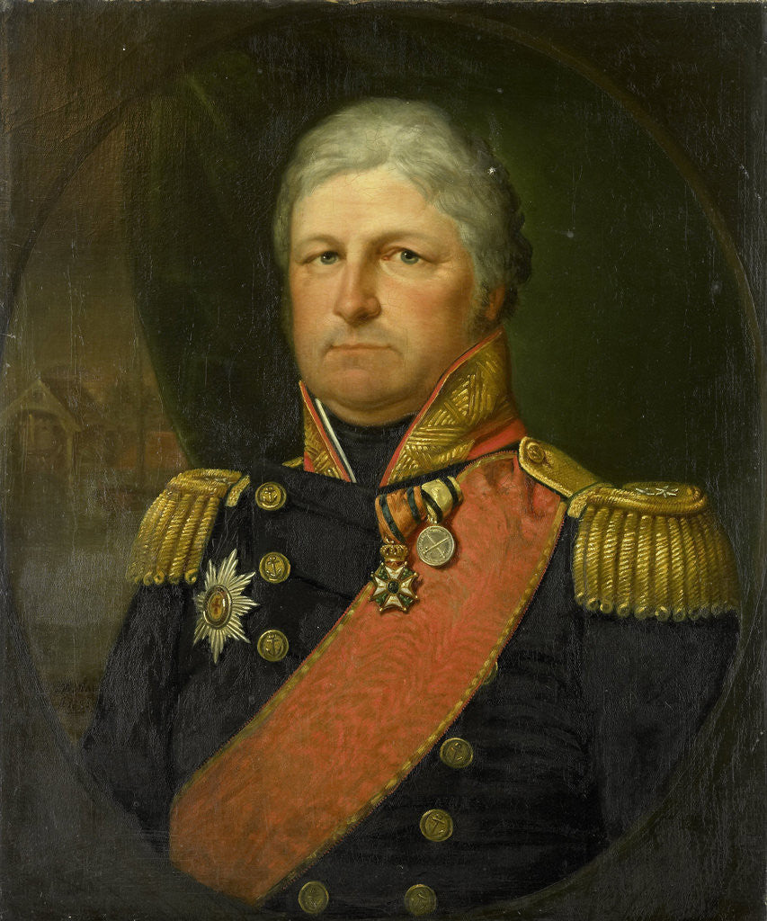 Detail of Portrait of Rear-Admiral Job Seaburne May by Jan Willem May
