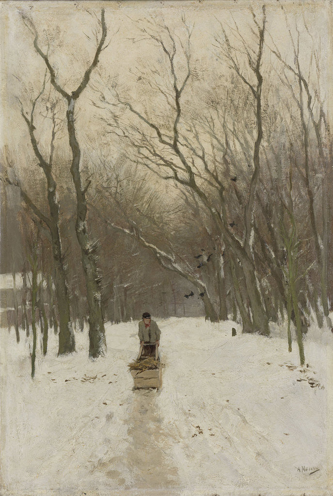 Detail of Winter in the Scheveningse bosjes, The Netherlands by Anton Mauve