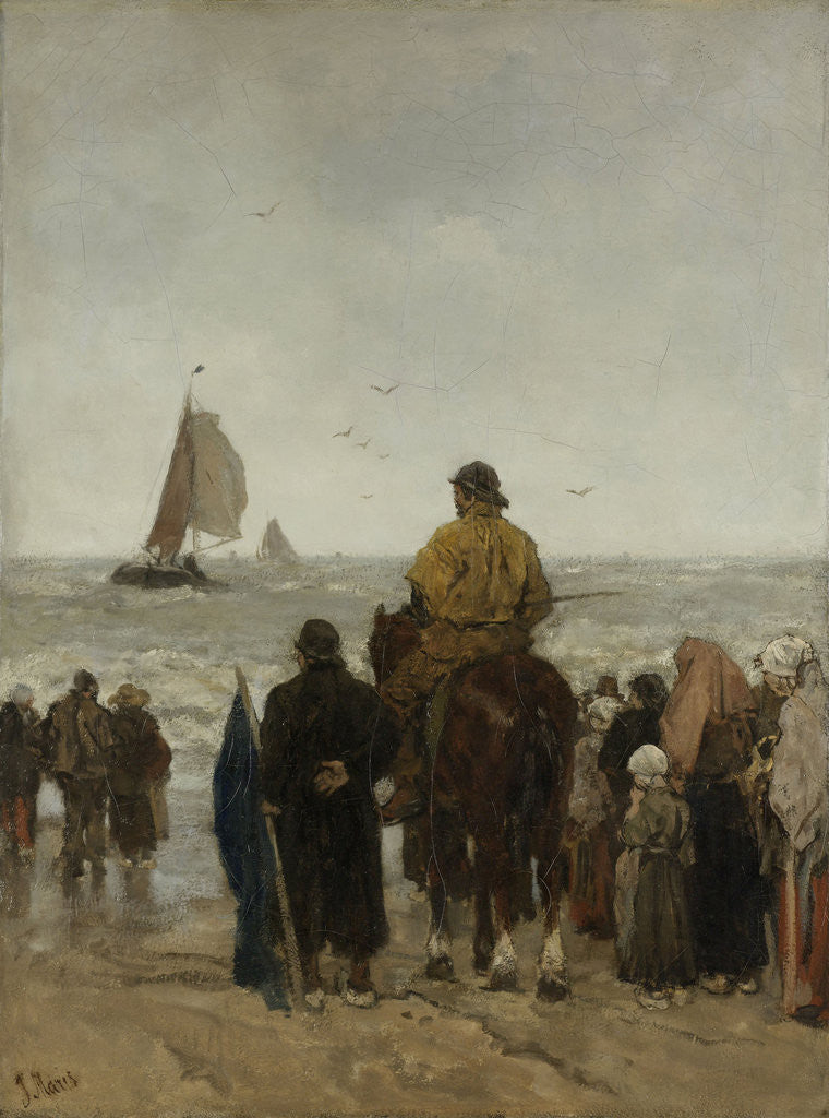 Detail of Arrival of the Boats by Jacob Maris