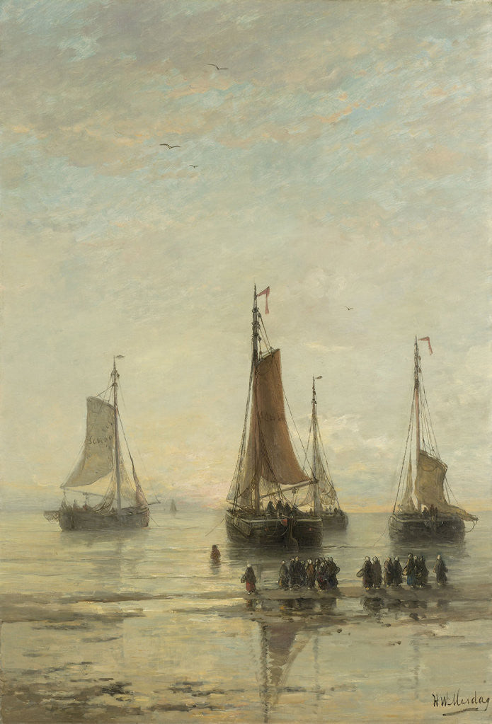 Detail of Scheveningse bommen anchored by Hendrik Willem Mesdag