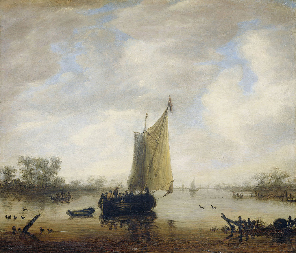 Detail of View of a River by Jeronymus van Diest II