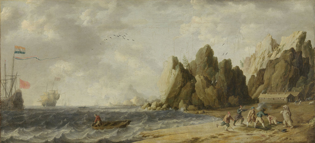 Detail of Polar bear hunt on the coast of Norway? by Bonaventura Peeters I
