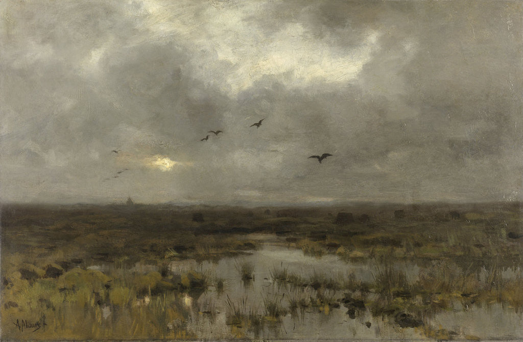 Detail of The Marsh by Anton Mauve
