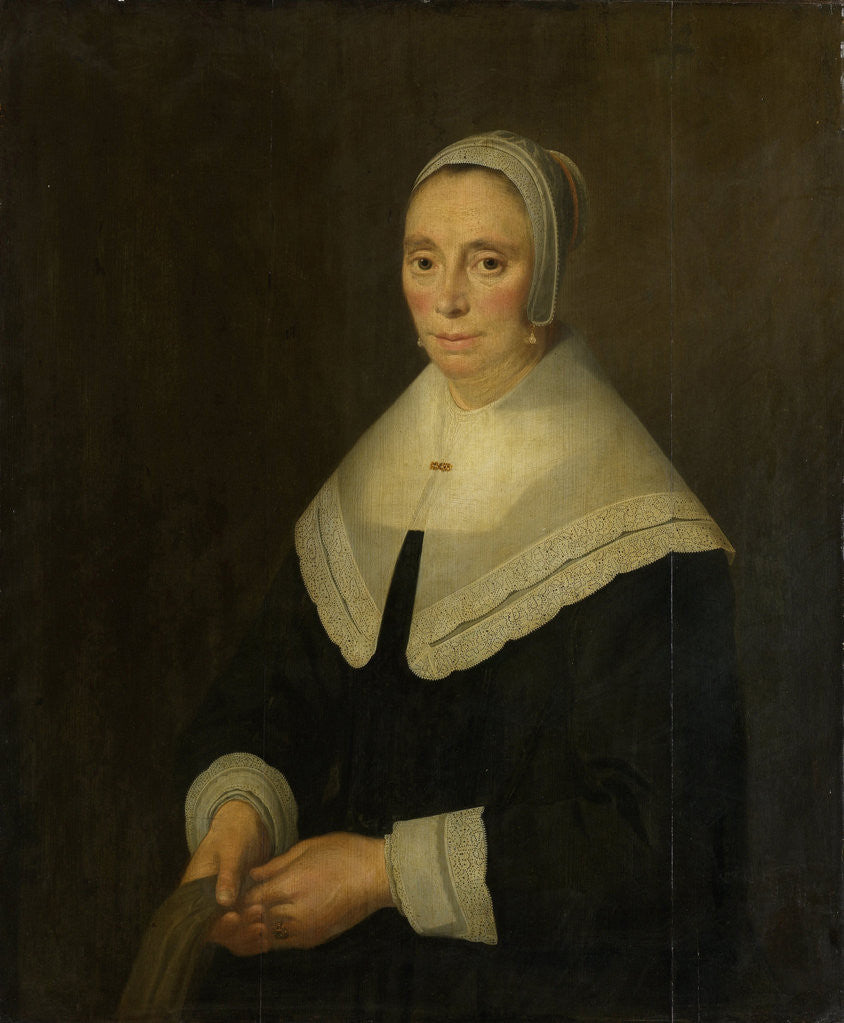 Detail of Portrait of a Woman by Hendrick Cornelisz. van Vliet