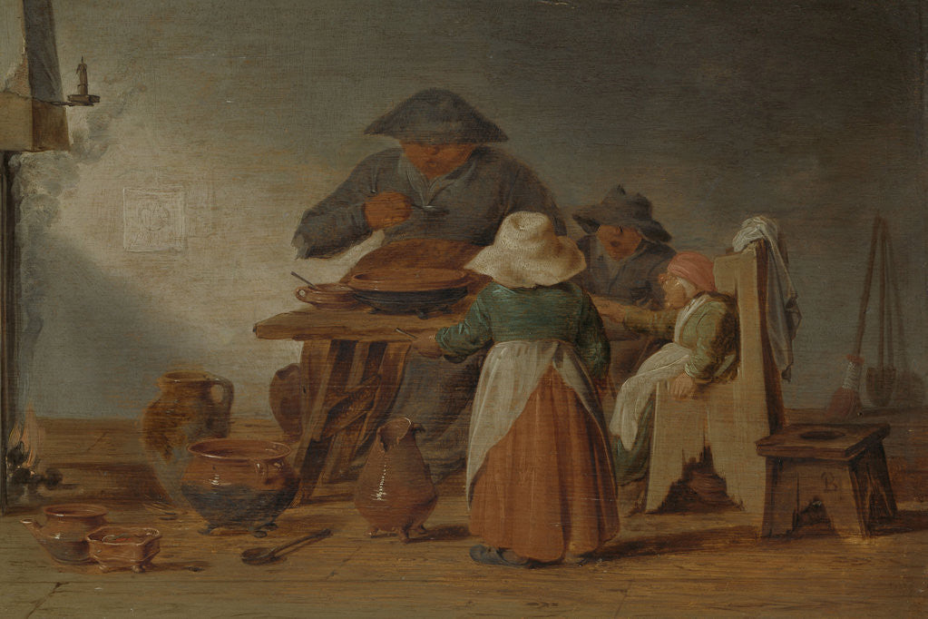 Detail of Peasant Repast by Jan Jansz. Buesem