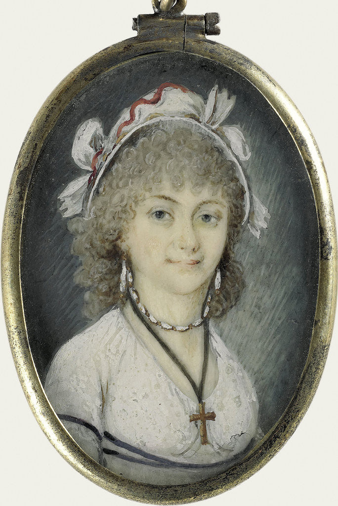 Detail of Portrait of a young woman by Anonymous