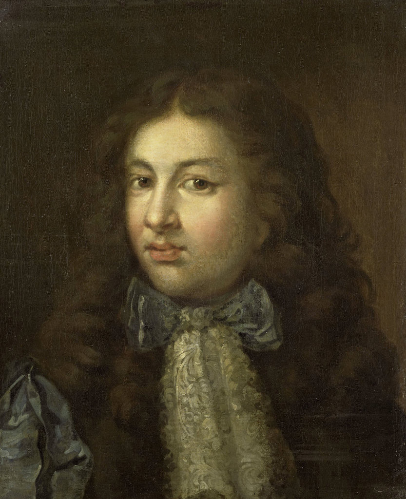 Detail of Portrait of Thedoor Netscher, the painter's oldest son by Caspar Netscher