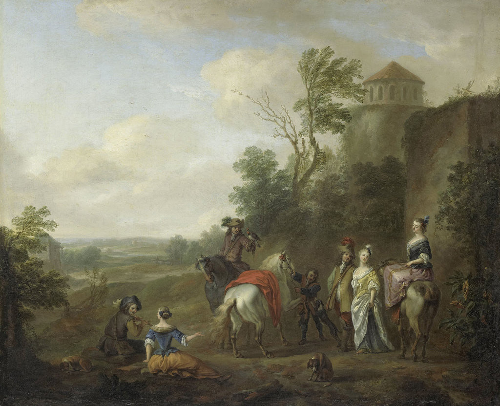 Detail of Hunting Party by Karel van Falens