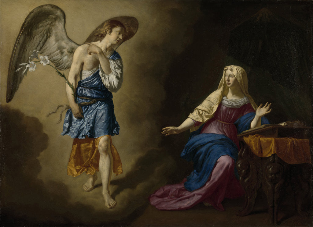 Detail of The Annunciation by Adriaen van de Velde