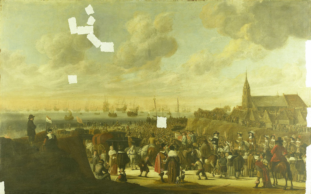 Detail of Departure of Charles II, King of England, from Scheveningen, 2 June 1660 by Cornelis Beelt