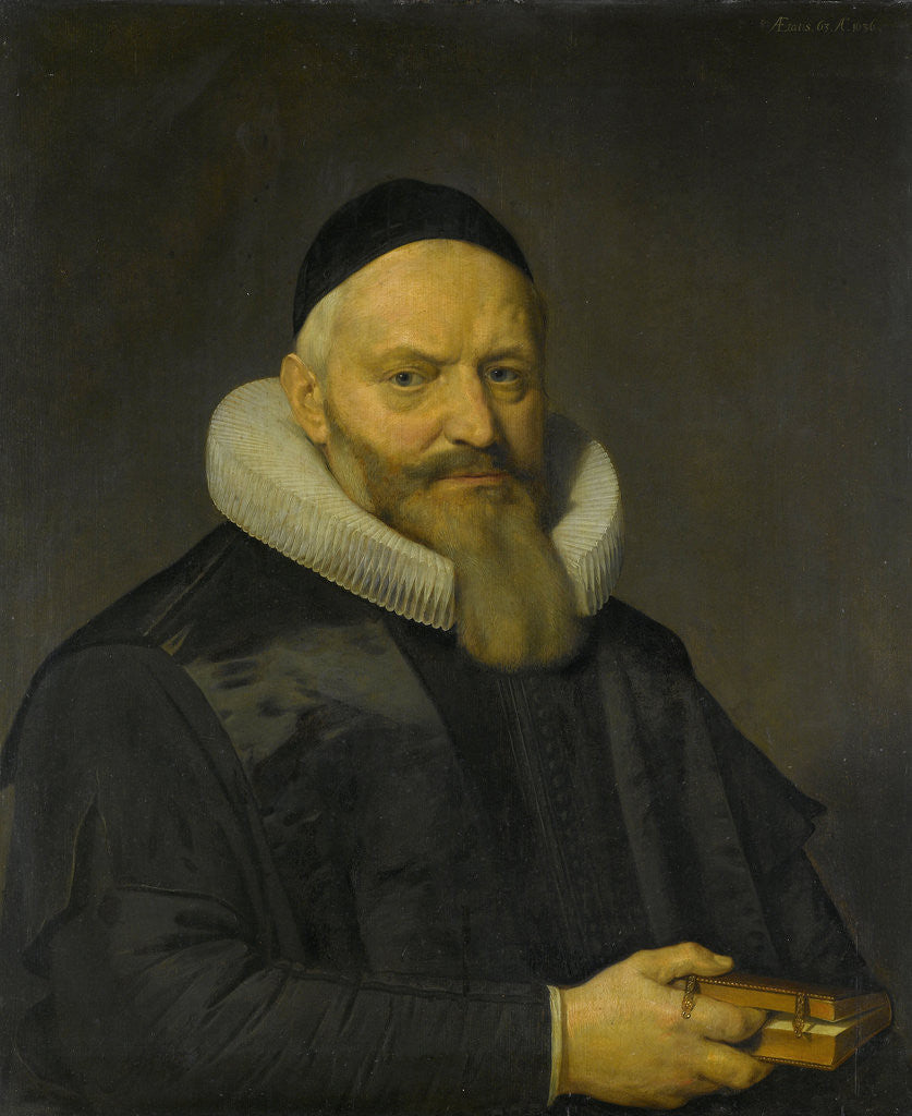 Detail of Portrait of Anthony de Wale, Professor of Theology in Leiden, The Netherlands by David Bailly