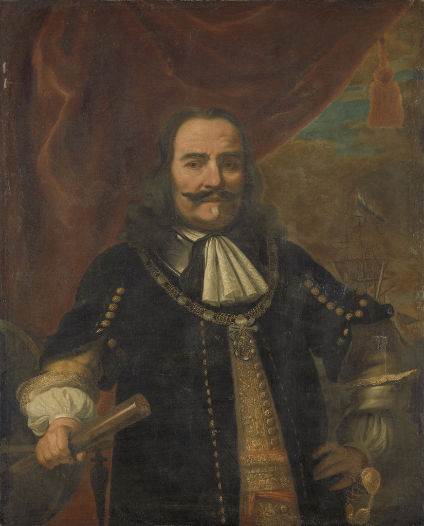 Detail of Portrait of Lieutenant-Admiral Michiel Adriaanszoon de Ruyter by Ferdinand Bol