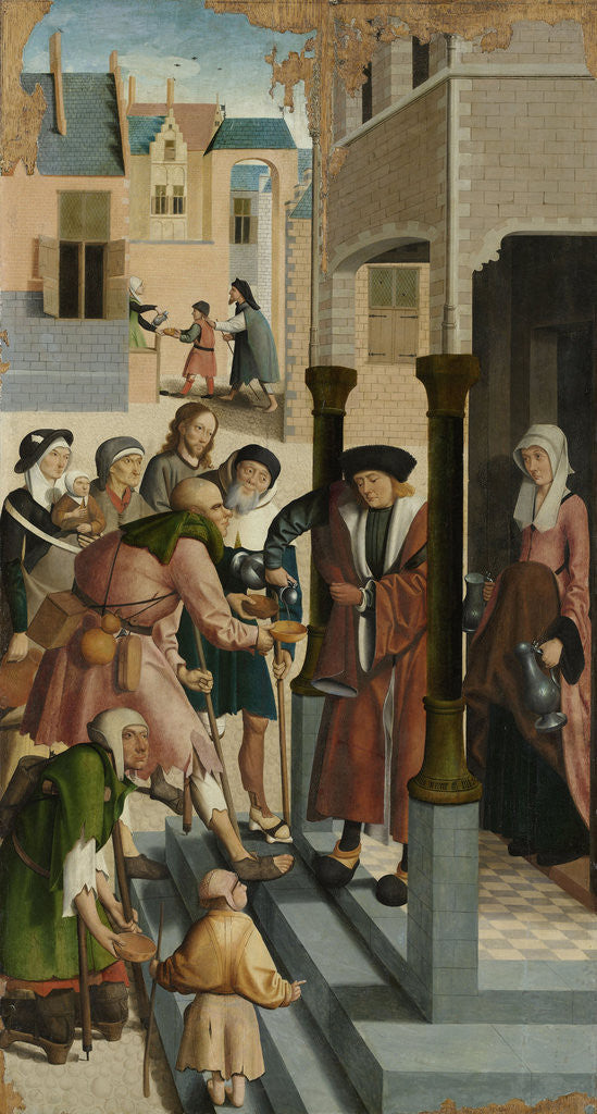 Detail of The Seven Works of Mercy by Master of Alkmaar