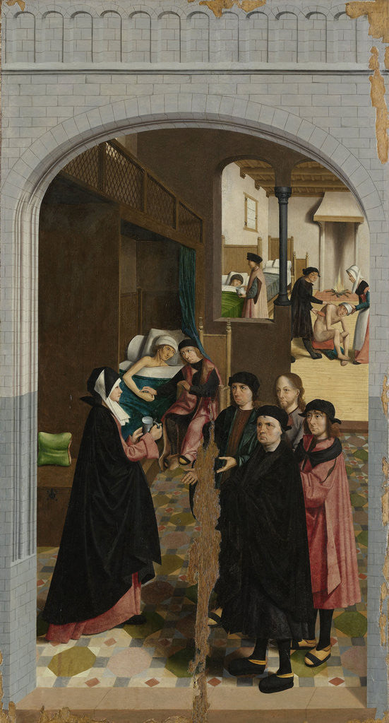 Detail of The Seven Works of Mercy by Master of Alkmaar